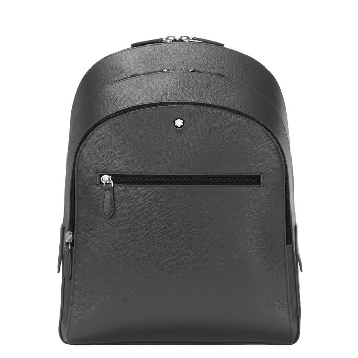 Elegancki Plecak Montblanc z kolekcji Sartorial medium w szarym kolorze. Widok od przodu.