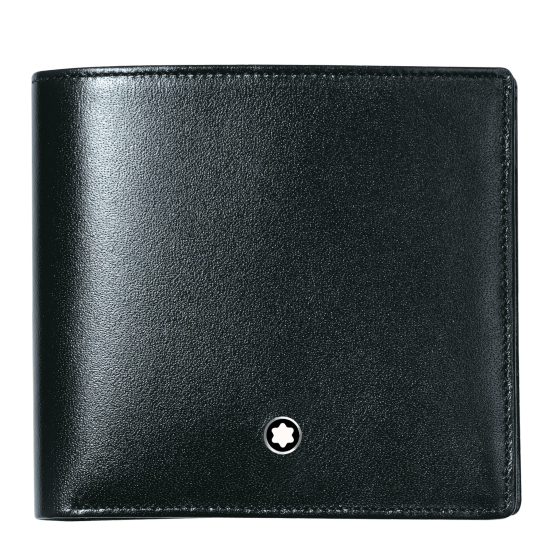 Maks Montblanc Meisterstück 4 kredītkartēm ar nodalījumu monētām, melns