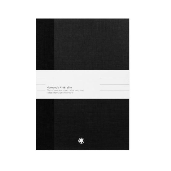 2 Piezīmju grāmatas Montblanc līniju, melnas krāsas, virtuālai piezīmju grāmatai #146