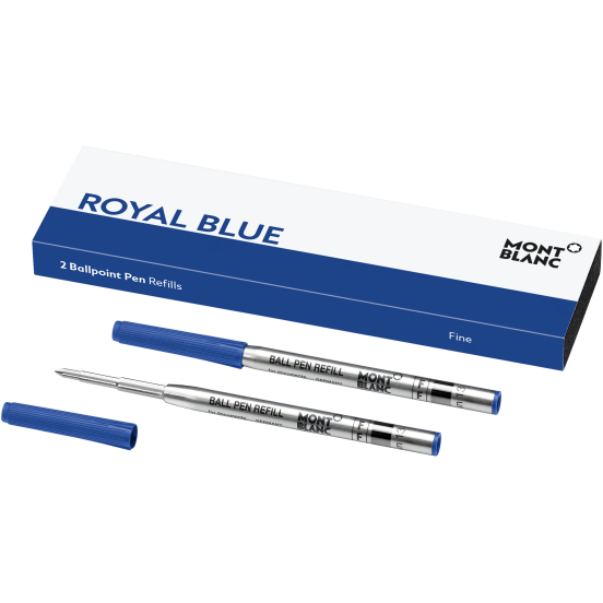 2 kodoliņi lodīšu pildspalvai Montblanc Royal Blue, Fine