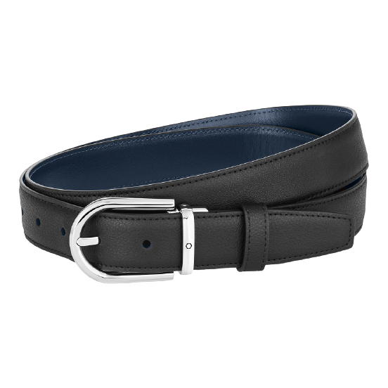 Josta Montblanc divpusēja 30 mm ar pakavveida sprādzi, melna/zila