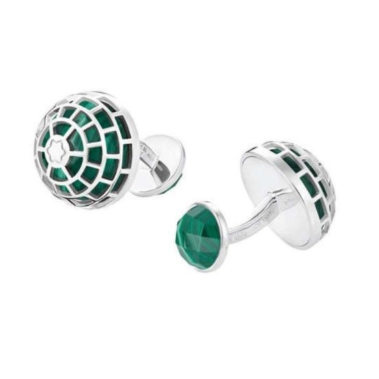 Aproču pogas Montblanc Meisterstück Igloo ar malahītu