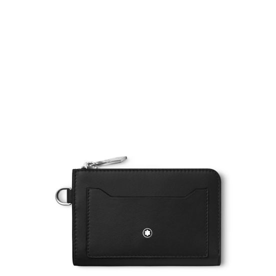 Atslēgu maks Montblanc Meisterstück ar 4 nodalījumiem kredītkartēm, melns