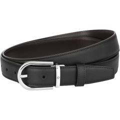 Josta Montblanc divpusēja 30 mm ar pakavveida sprādzi, melna/brūna