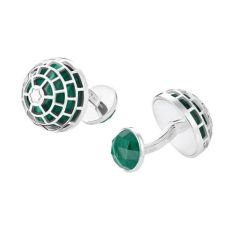 Aproču pogas Montblanc Meisterstück Igloo ar malahītu