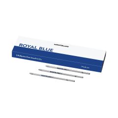 3 mazie kodoliņi Montblanc lodīšu pildspalvai, Royal Blue, līnijas biezums vidējs, M