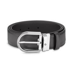 Josta Montblanc Horseshoe buckle 35 mm, ādas, pelēkā