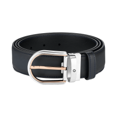 Josta Montblanc Horseshoe buckle 35 mm, ādas, zilā